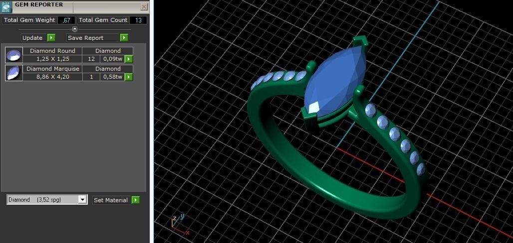 Ring N01939 3D print model_10