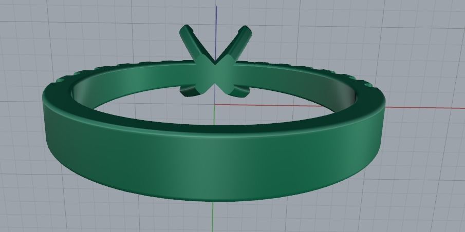 Soliter ring N01928 3D print model_5