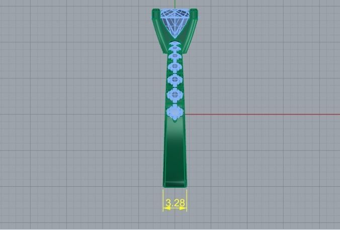 Soliter ring N01928 3D print model_7