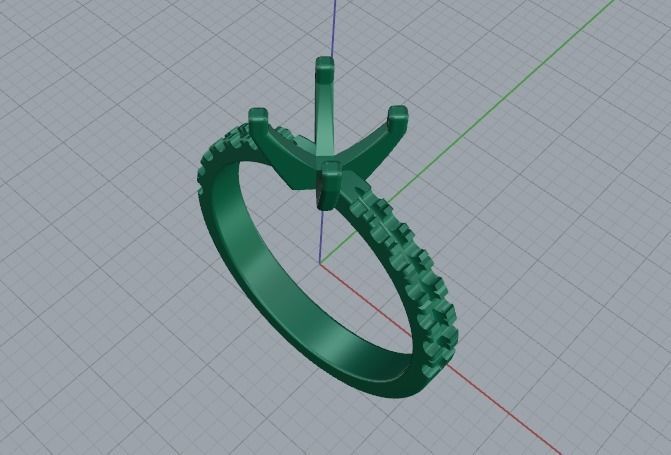 Soliter ring N01928 3D print model_2