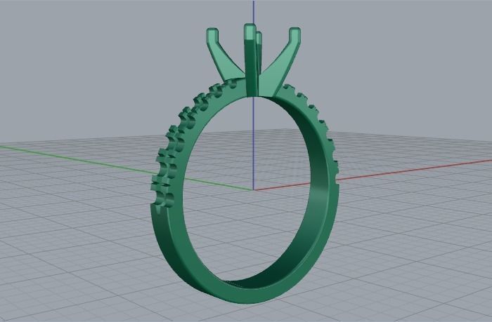 Soliter ring N01928 3D print model_4