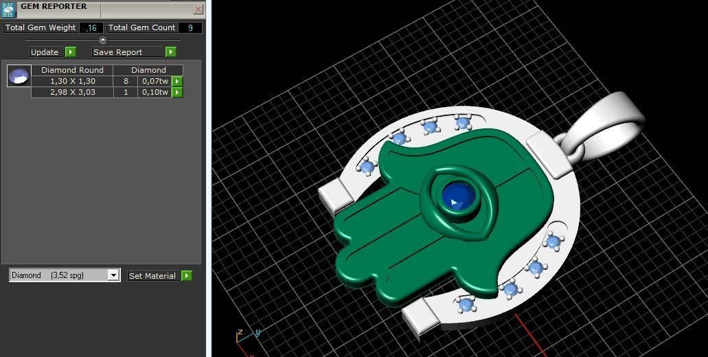 Horseshoe pendant N012311 3D print model_8