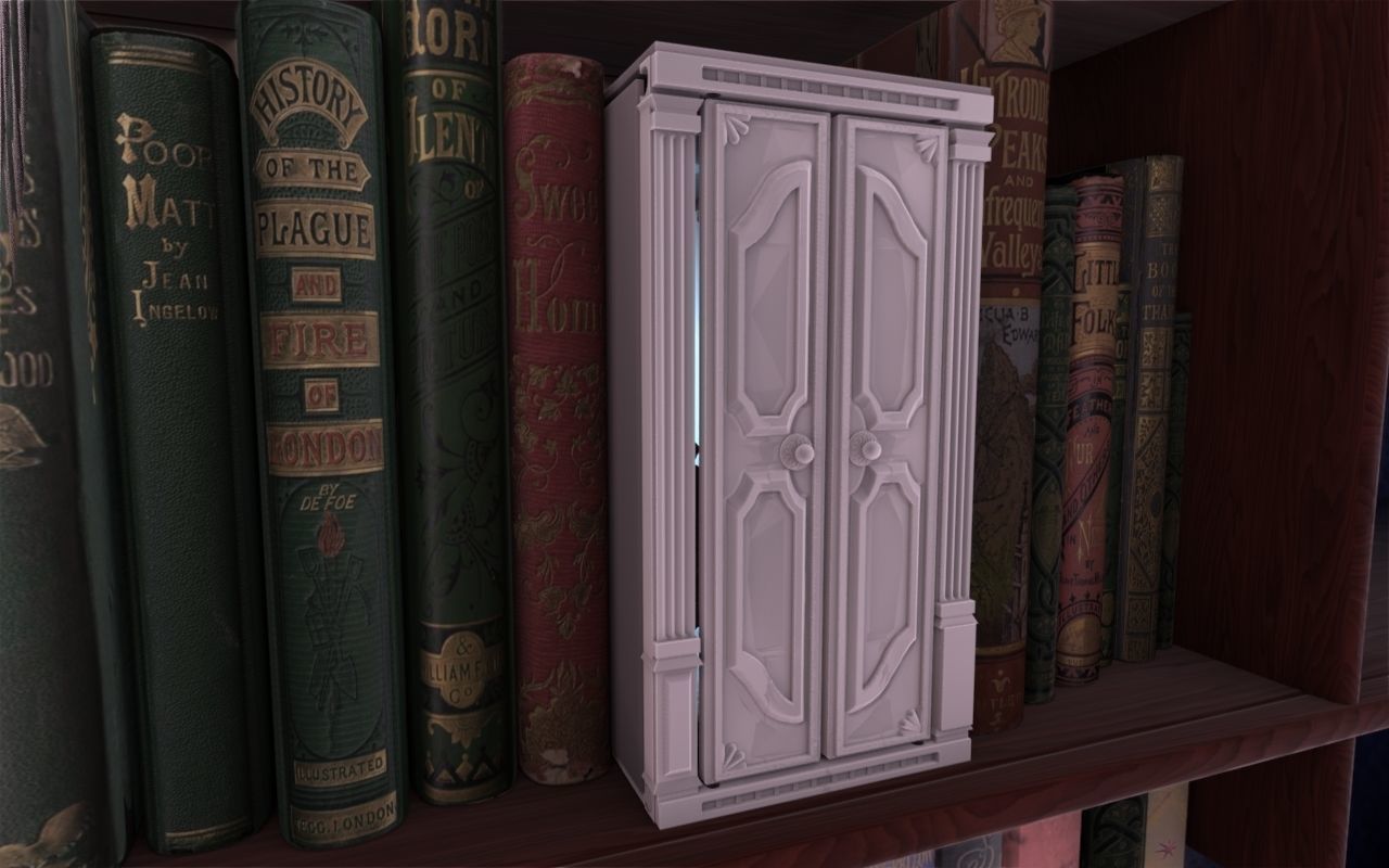 Wardrobe Booknook 3D print model_6