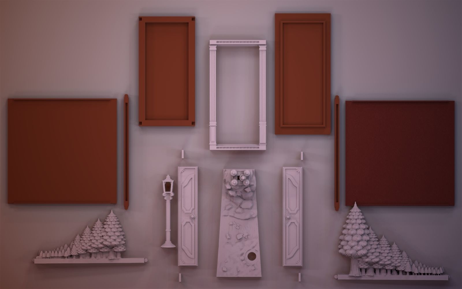 Wardrobe Booknook 3D print model_4