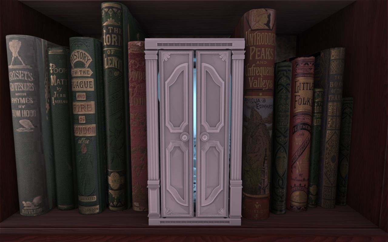 Wardrobe Booknook 3D print model_1