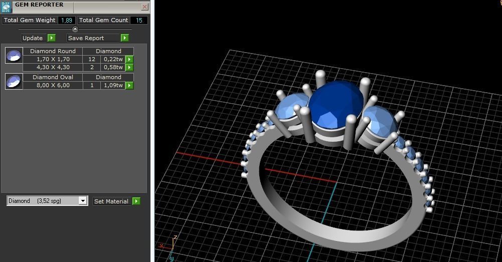 Ring N012291 3D print model_9