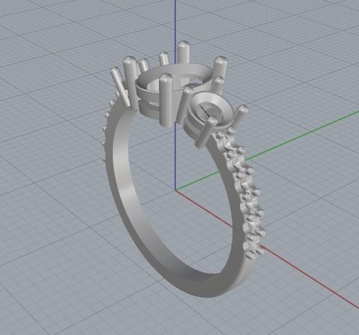 Ring N012291 3D print model_3