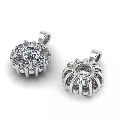 Round pendant N012280 3D print model_0