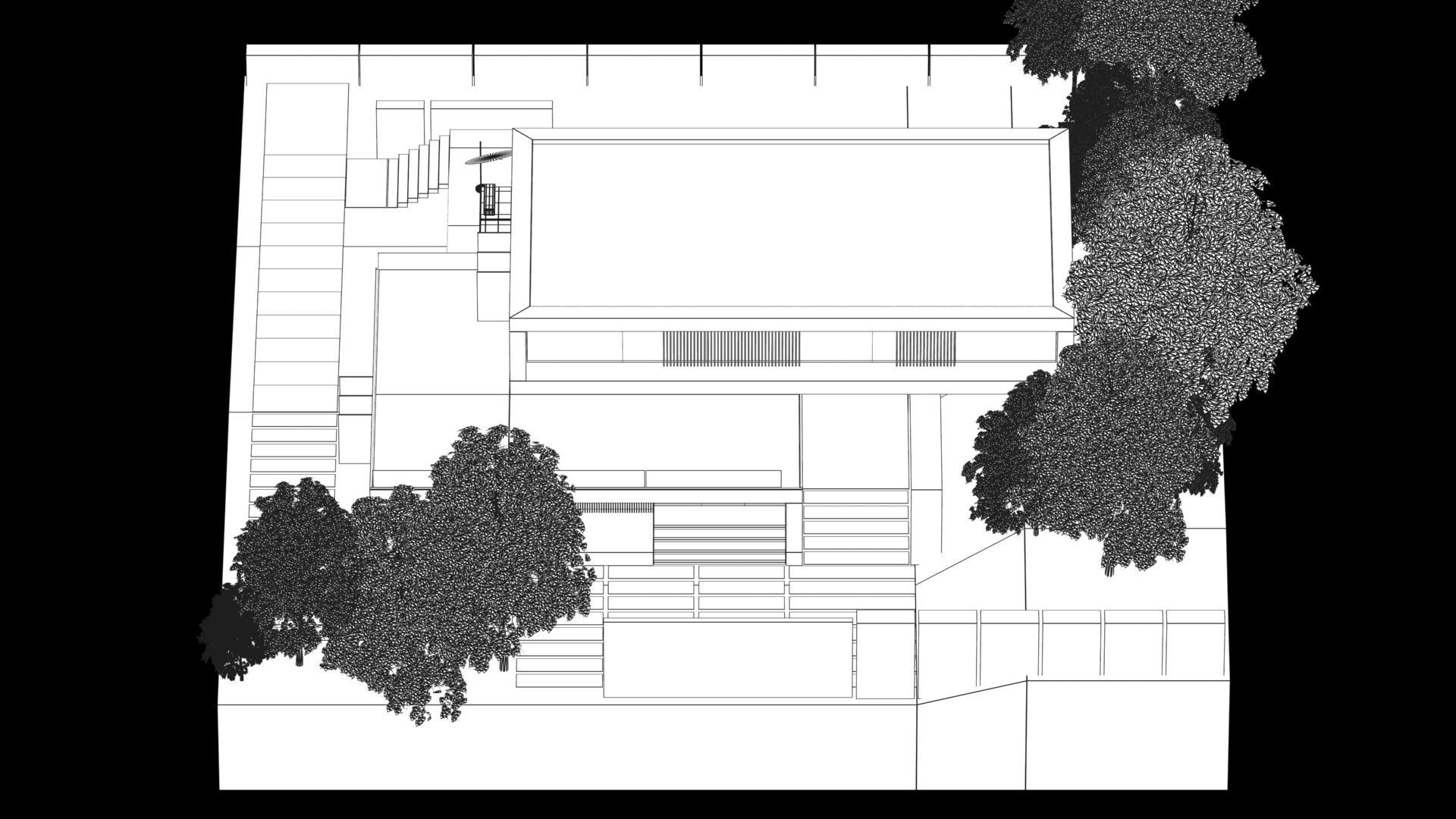 Modern Villa house 3d model 3D model_14