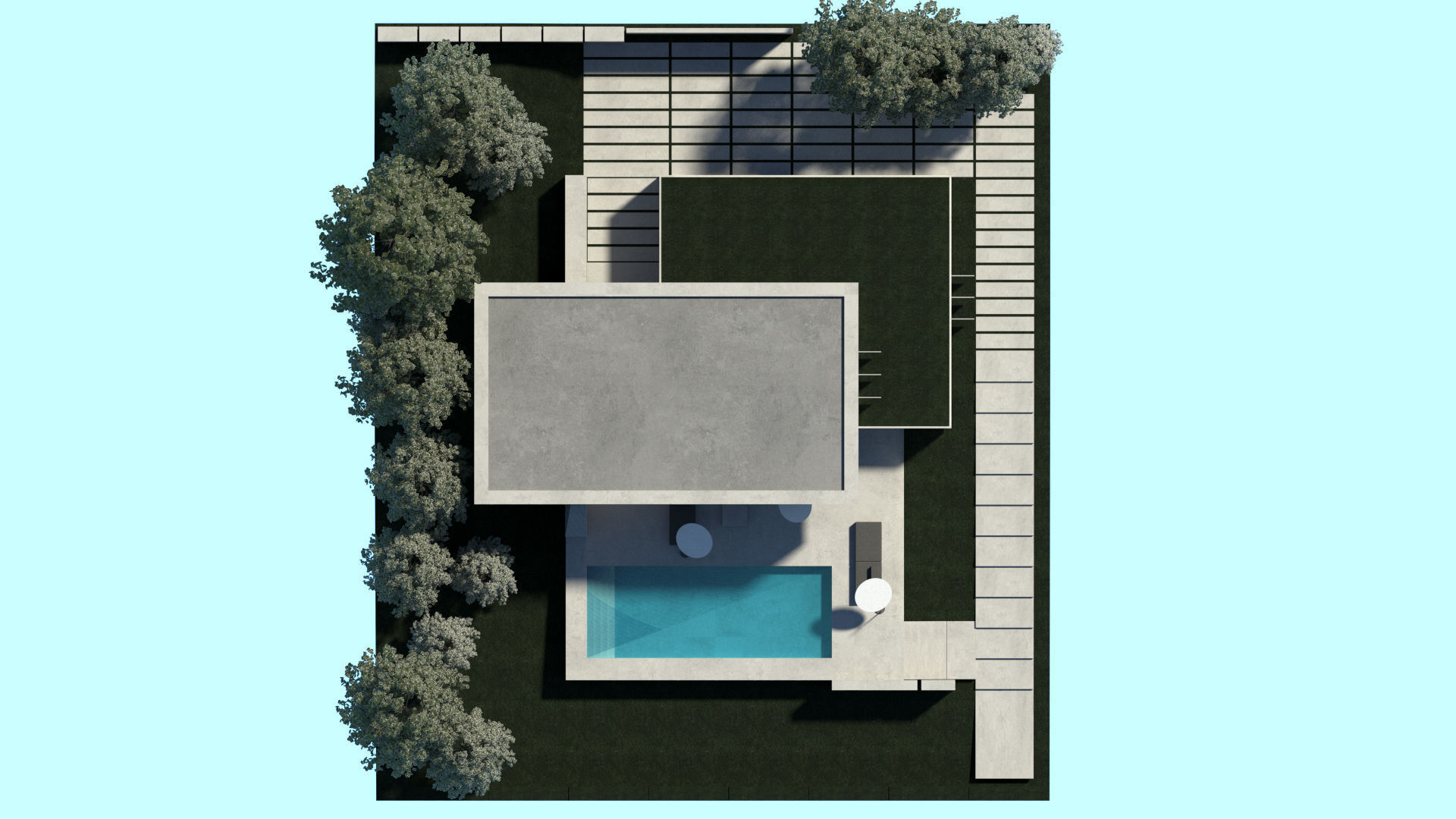 Modern Villa house 3d model 3D model_6