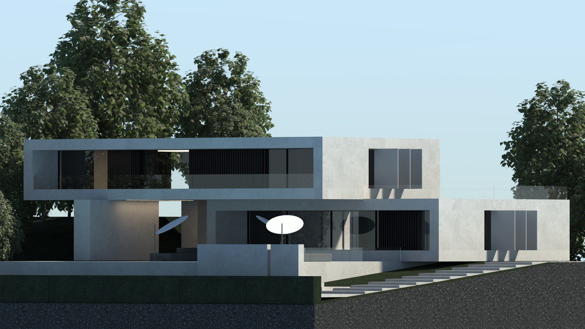 Modern Villa house 3d model 3D model_7