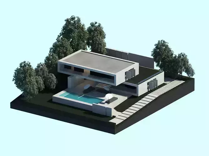 Modern Villa house 3d model