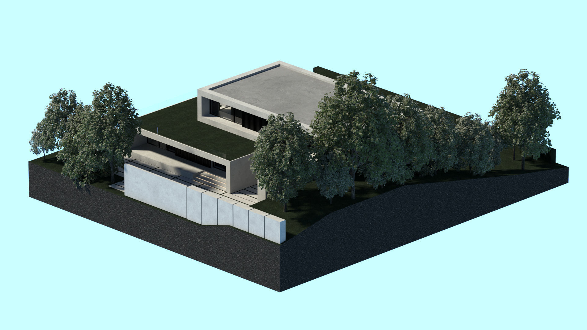 Modern Villa house 3d model 3D model_5