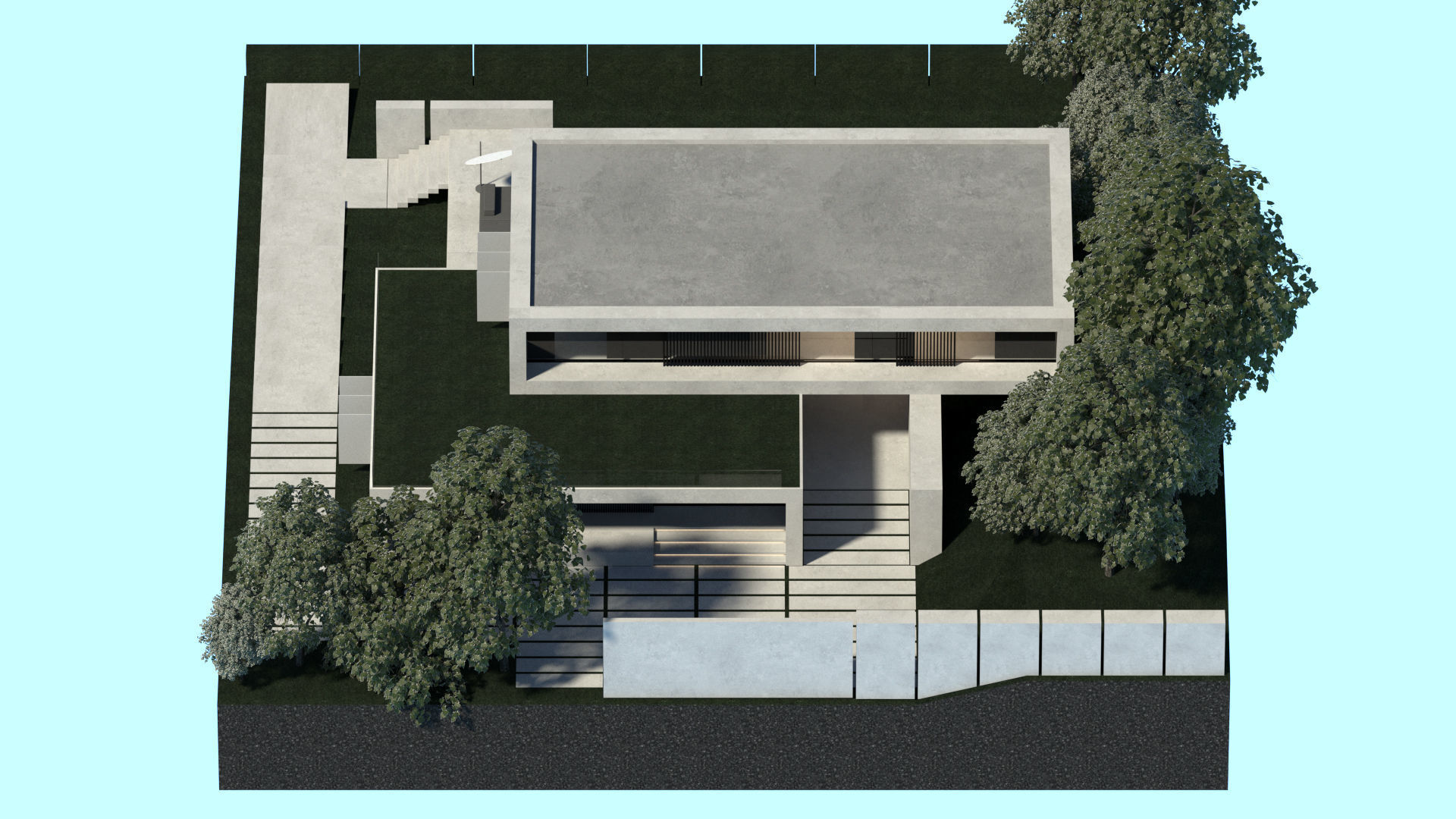 Modern Villa house 3d model 3D model_10