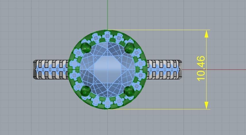 Ring size 6 N012277 3D print model_6