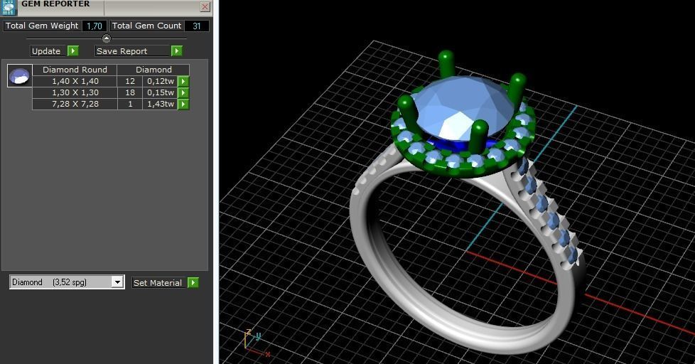 Ring size 6 N012277 3D print model_9