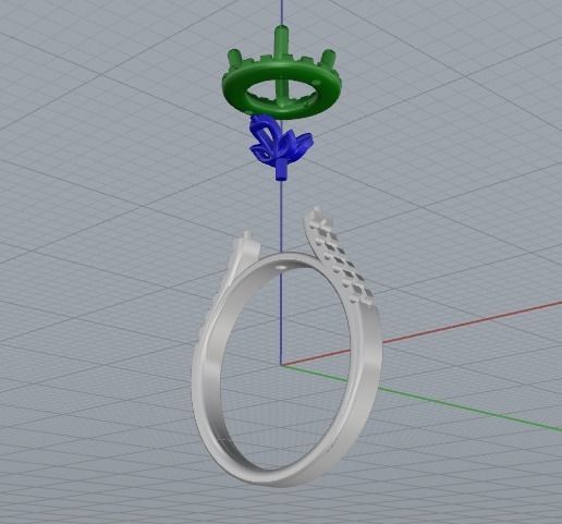 Ring size 6 N012277 3D print model_4