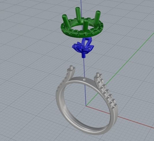 Ring size 6 N012277 3D print model_2