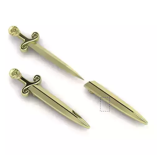 Pendant Skull sword N012276