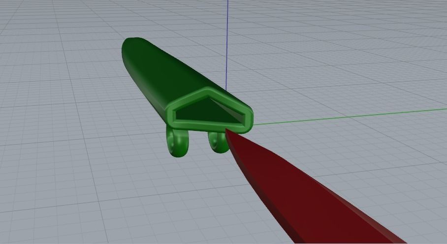 Pendant Skull sword N012276 3D print model_4