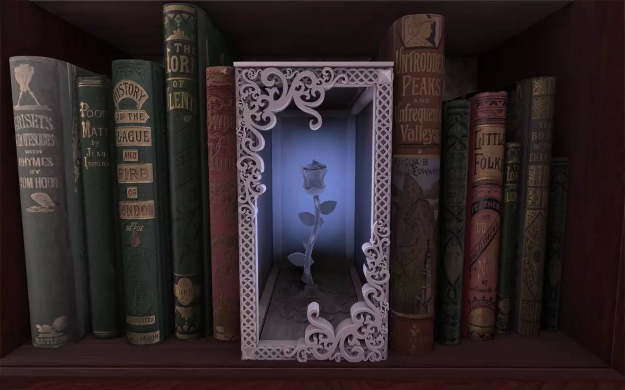 Rose Booknook 3D print model_0