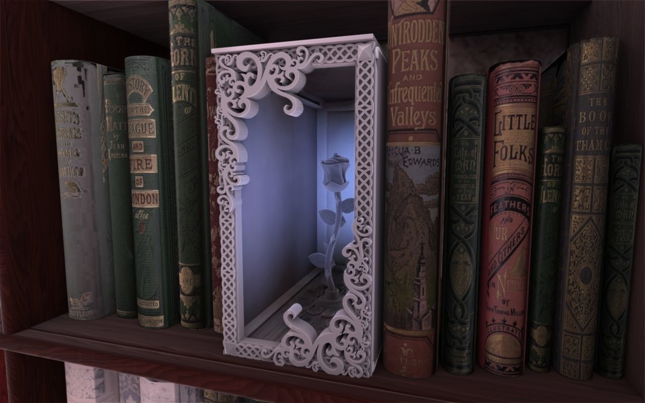Rose Booknook 3D print model_3