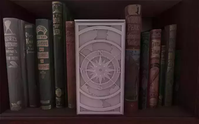 Compass Rose Booknook 3D print model