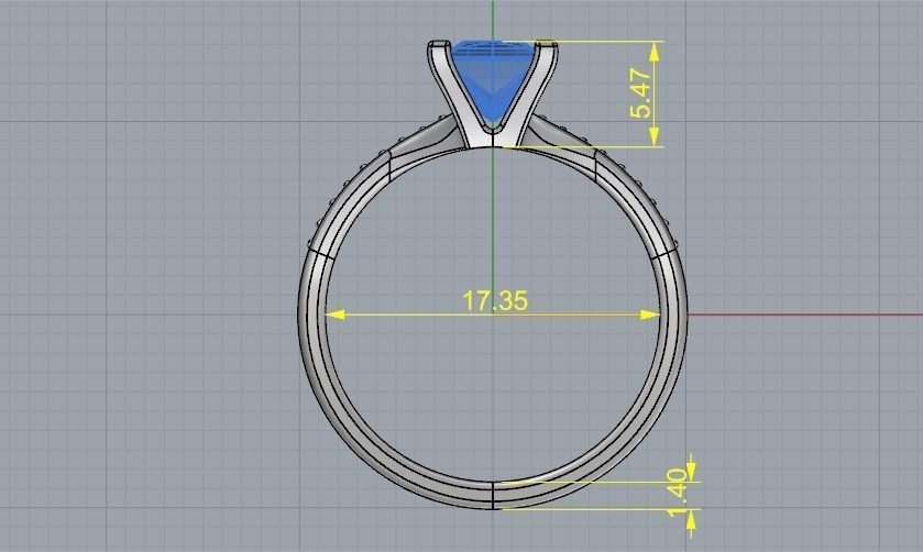 Soliter ring N012364 3D print model_5