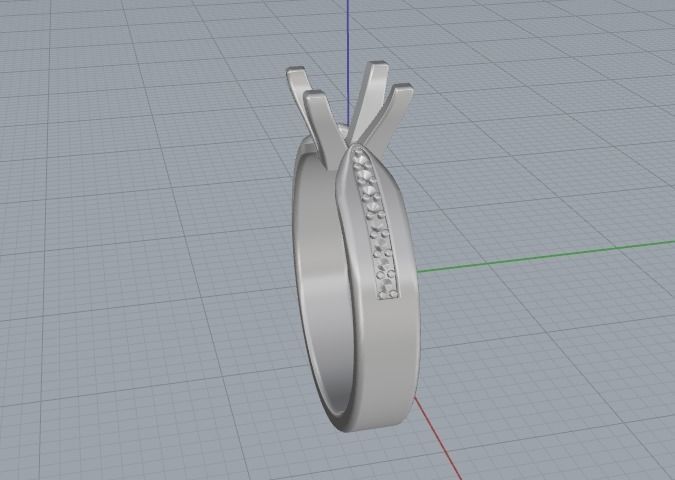 Soliter ring N012364 3D print model_3