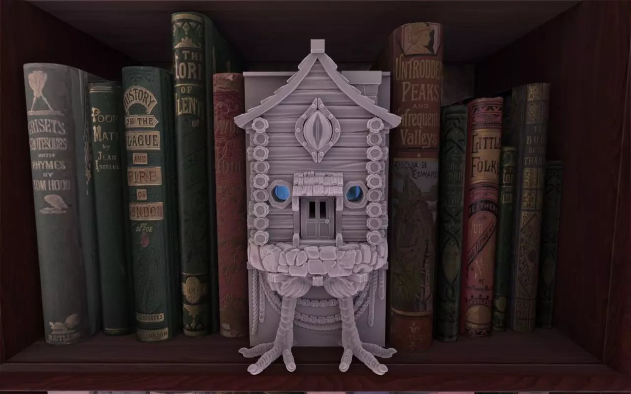 Baba yaga House Booknook 3D print model_0