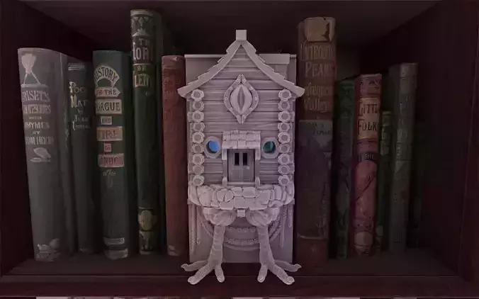 Baba yaga House Booknook 3D print model