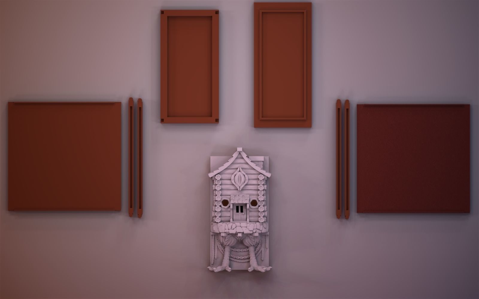 Baba yaga House Booknook 3D print model_1