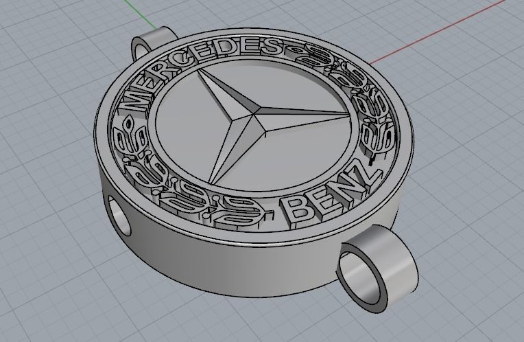 Mercedes sign N012355 3D print model_5