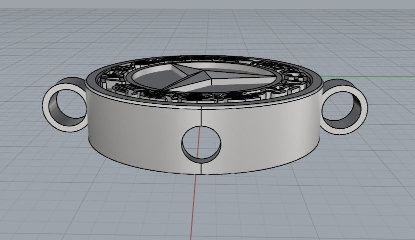 Mercedes sign N012355 3D print model_3