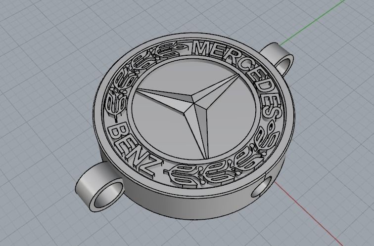 Mercedes sign N012355 3D print model_2