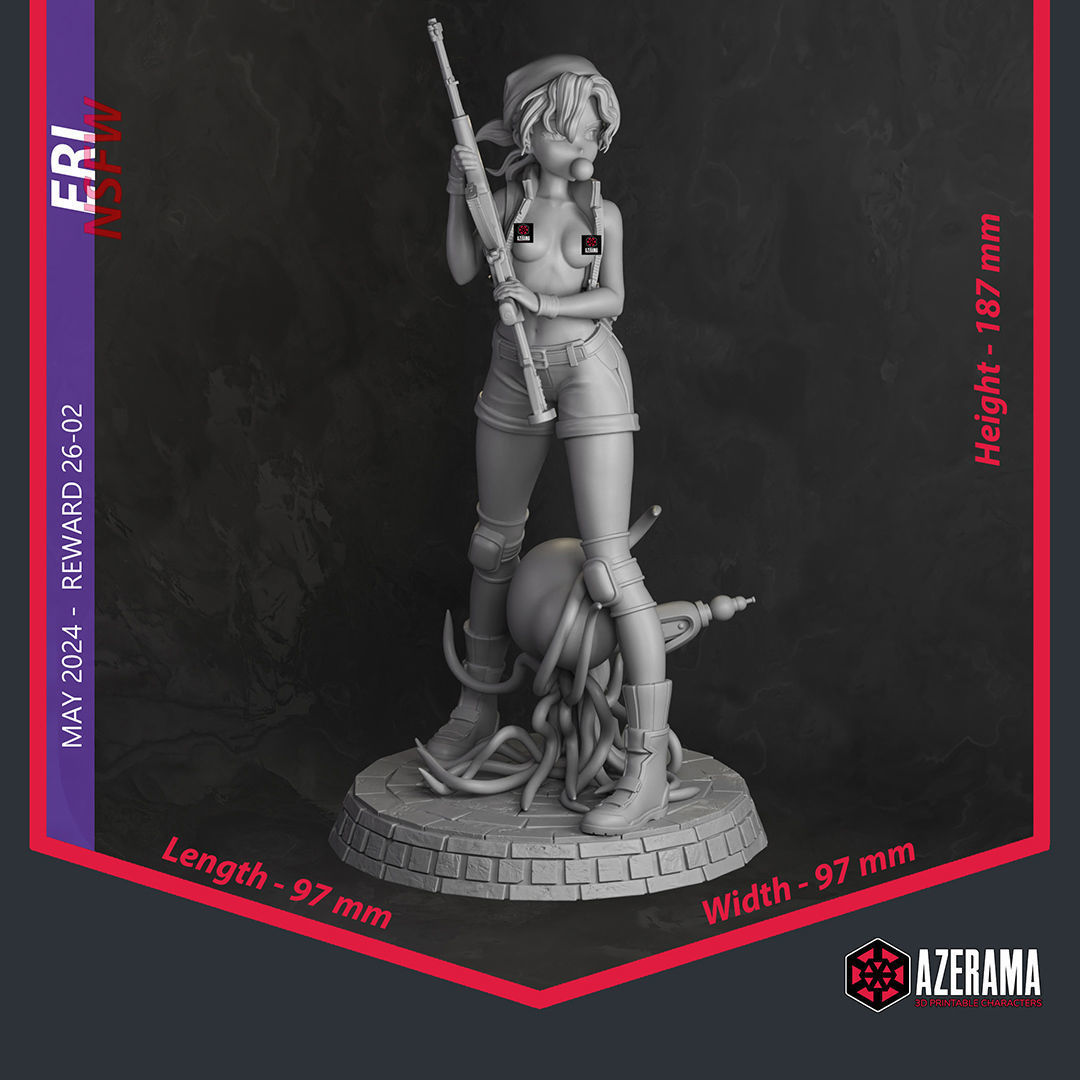 Eri Kasamoto NSFW 18yo Fanart From Metal Slug 3D print model_1
