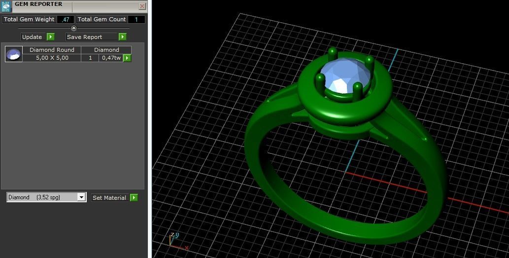 Soliter ring size 9 N012344 3D print model_10
