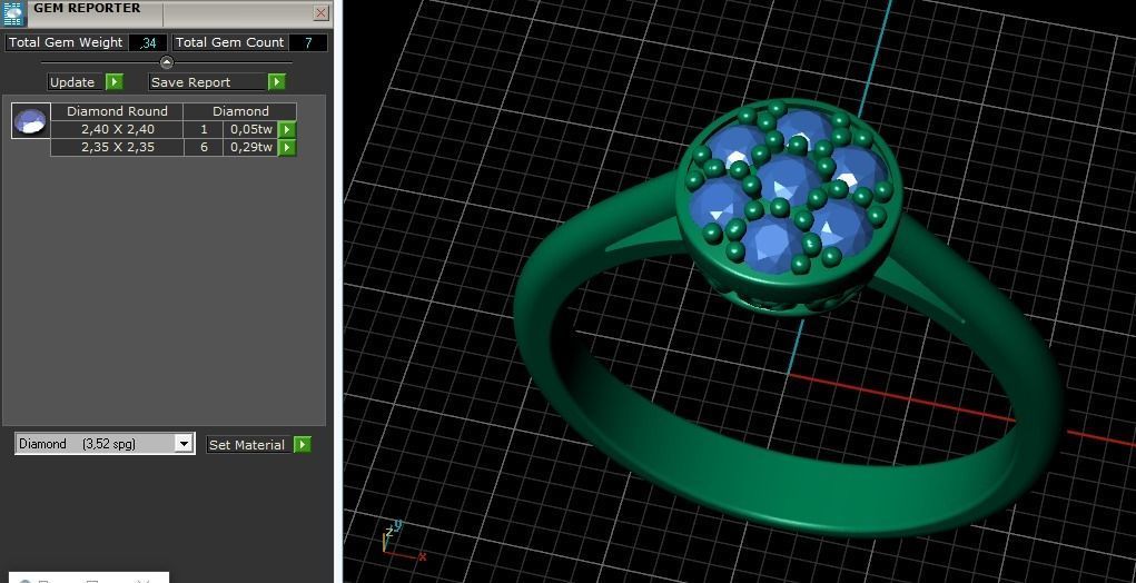 Soliter ring size 9 N012340 3D print model_10