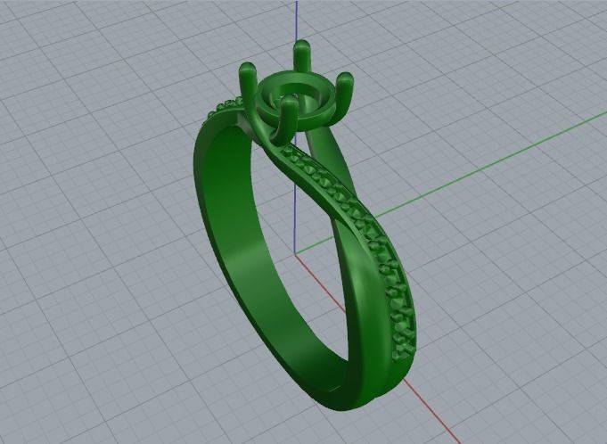 Soliter ring N012338 3D print model_5