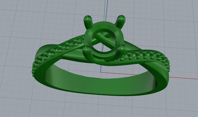 Soliter ring N012338 3D print model_3