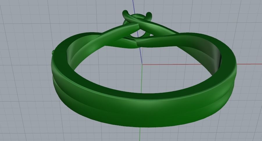 Soliter ring N012338 3D print model_4