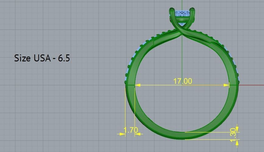 Soliter ring N012338 3D print model_6