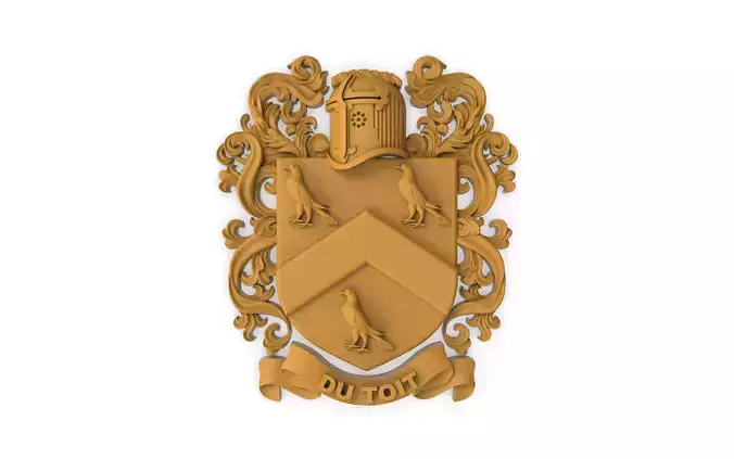 DU TOIT FAMILY CREST 3D PRINT MODEL