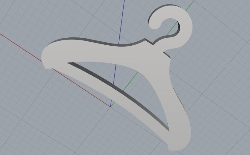 Hanger N012427 3D print model_4