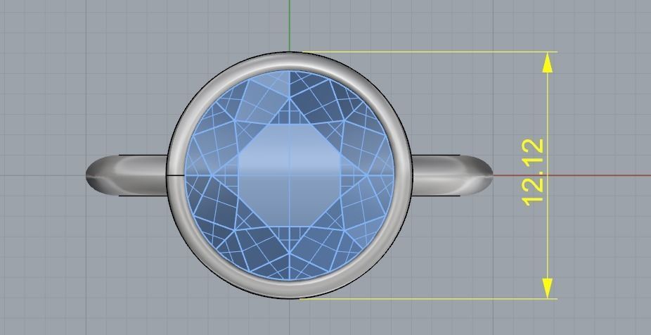 Ring with hearts N012417 3D print model_8