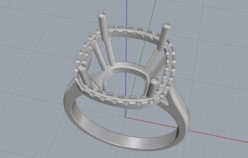 Ring N012413 3D print model_2