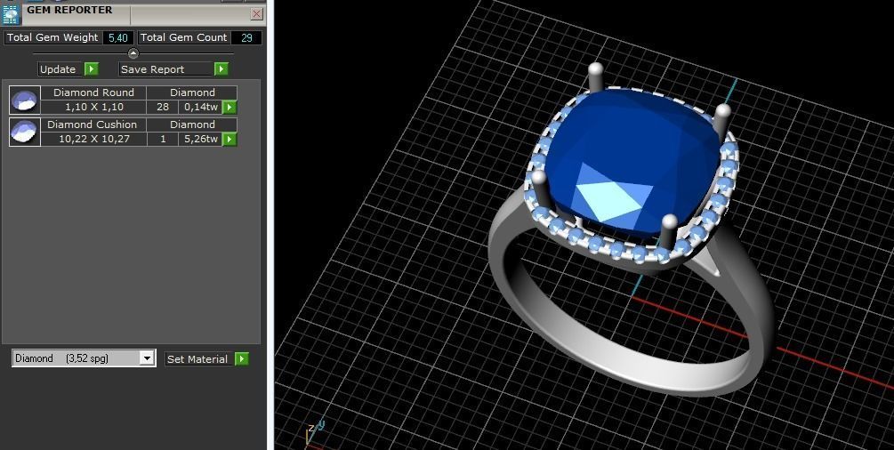 Ring N012413 3D print model_10
