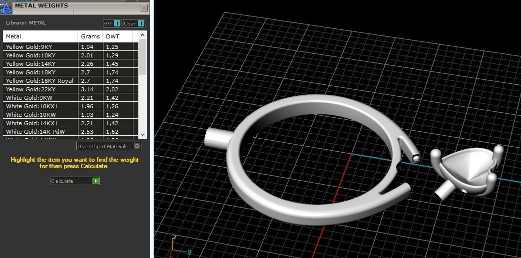 Ring with heart stone N012404 3D print model_7