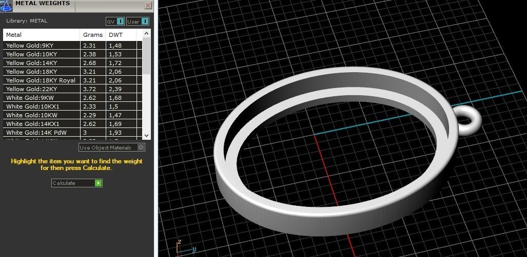 Pendant N012387 3D print model_7