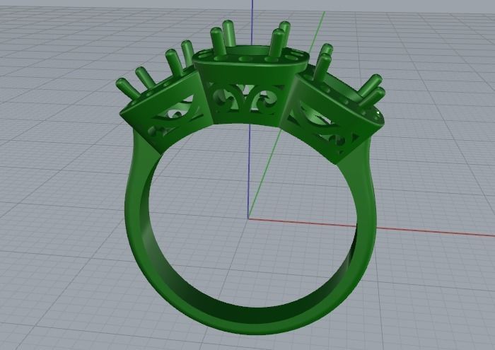 Ring N012382 3D print model_3
